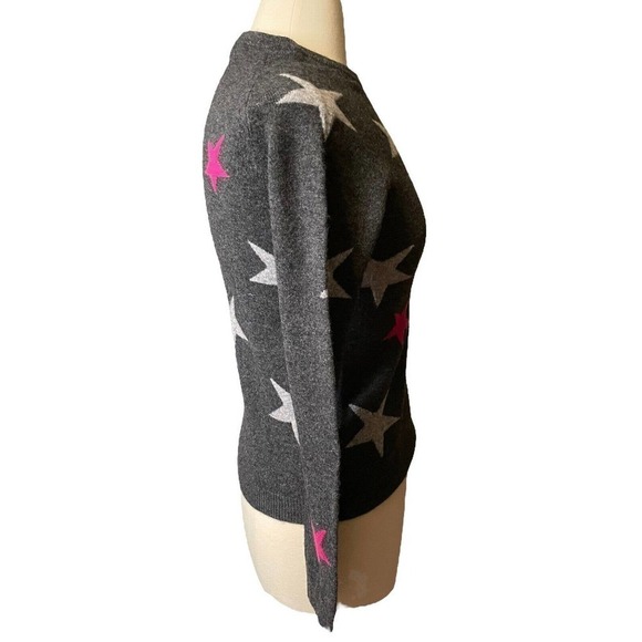 Philosophy Womens Cashmere Stars Crewneck Sweater Gray Size XS - Picture 2 of 8